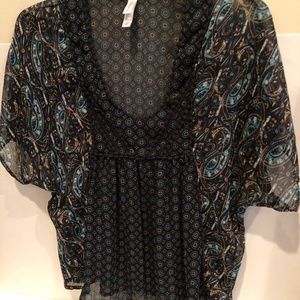 Bandana/Floral Design Blouse